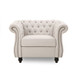 Nexuson - Upholstered Chesterfield Chair With Deep Tufted And Nailhead Trim