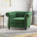 Nexuson - Upholstered Chesterfield Chair With Deep Tufted And Nailhead Trim