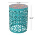 Airy - Outdoor Side Table With Lace Cut Design And Metal Frame