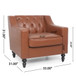 Contemporary Club Chair With Button Tufting And Birch Wood Legs