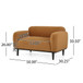 Sway - Upholstered Loveseat With Wood Legs And Round Arms