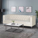 Contemporary 3 Seater Sofa With Button Tufting