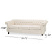 Chesterfield Style 3 Seater Sofa With Deep Button Tufting