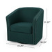 Modern Upholstered Swivel Club Chair With Nailhead Trim