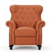 Contemporary Style Push Back Recliner With Button Tufted Stitching And Nailhead Trim