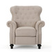 Contemporary Style Push Back Recliner With Button Tufted Stitching And Nailhead Trim