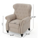 Contemporary Style Push Back Recliner With Button Tufted Stitching And Nailhead Trim