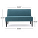 Contemporary Loveseat With Upholstered Fabric And Birch Wood Legs