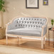 French Country Chesterfield Style Tufted Loveseat