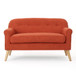 Classic Loveseat With Rolled Armrests And Button Tufting
