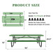 Expanded Metal Rectangular Picnic Table