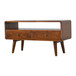 Solid Wood Curved Media Unit