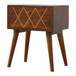 Inlay - Geo Brass Bedside Table - Chestnut