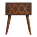 Inlay - Geo Brass Bedside Table - Chestnut