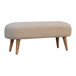 Boucle Hallway Bench - Cream