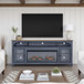 Fireplace TV Stand For TVs Up To 95" - Blue