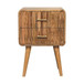 T Bar Ridged Nightstand - Oak