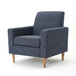 Nebulize - Upholstered Fabric Club Chair With Button Tufted And Square Off Arm And Back