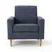 Nebulize - Upholstered Fabric Club Chair With Button Tufted And Square Off Arm And Back