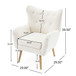 Mid - Century Modern Arm Chair With Wingback Design Wood Legs