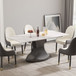 Modern Stone Panel Stainless Steel Curved Legs, Can Accommodate 6 - 8 People