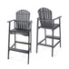 Outdoor Acacia Wood Adirondack Barstools (Set of 2)