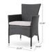 Dimensional Outdoor Dining Chair With Cushion Seat And Iron Frame (Set of 2)