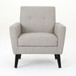 Contemporary Club Chair With Nailhead Trim Fabric And Birch Wood Legs