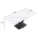 Modern Artificial Stone Straight Edge Metal X Leg Dining Table, 6 People