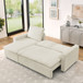 Convertible L Shaped Sleeper Sofa Bed With Reversible Chaise And Storage