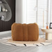 Soft Bean Bag Chair With High Resilient Foam (Chips) - Khaki / Yellow