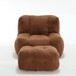 Modern Indoor Fluffy Bean Bag Chair With Memory Foam And Ottoman, Super Soft