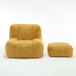 Modern Indoor Fluffy Bean Bag Chair With Memory Foam And Ottoman, Super Soft