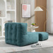 Modern Indoor Fluffy Bean Bag Chair With Memory Foam And Ottoman, Super Soft