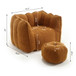 Soft Chenille Bean Bag Chair With High Resilient Foam