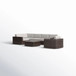 Wicker Seating Group Set With Table And Cushions