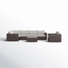 Wicker Seating Group Set With Table And Cushions