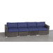 Luxurious Wicker Patio Sectional With Weather Resistant Sunbrella Cushions