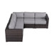 Luxurious Wicker Patio Sectional With Weather Resistant Sunbrella Cushions