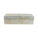 17" x 6" Marbled Glass Box - Ivory