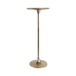 27" x 10" Marble Top Drink Table - Tan / Gold