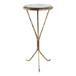22" x 11" Recycled Glass Top Metal Drink Table - Gold