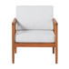 Contemporary Cushioned Eucalyptus Wood Patio Accent Chair