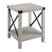 Farmhouse Metal X Table With Lower Shelf