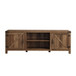Rustic Farmhouse Double Barn Door 70" TV Stand For 80" TVs With Center Shelves
