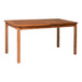 Contemporary Slat Top Acacia Wood Outdoor Dining Table