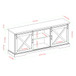 Farmhouse Sliding X Barn Door TV Stand