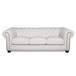 Traditional Tufted Leather Chesterfield Nailhead Sofa