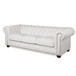Traditional Tufted Leather Chesterfield Nailhead Sofa