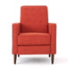 Mid-Century Modern Recliner With Button Tufted Waffle Stitch